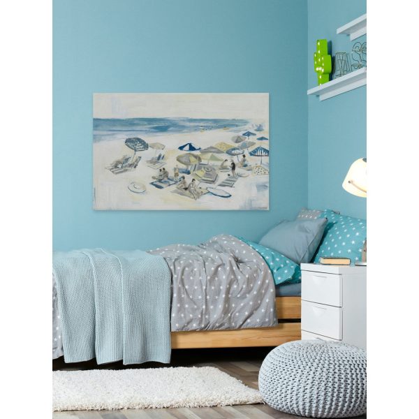 Bikini Sunbathing - Wrapped Canvas Painting Print