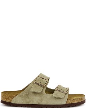 Birkenstock Arizona Taupe Suede Sliders - 4