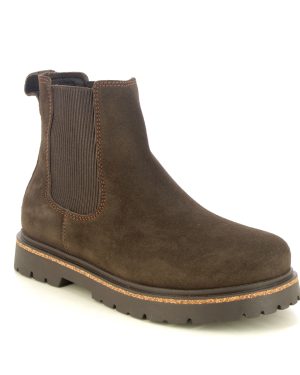 Birkenstock Highwood Brown Suede Womens Chelsea Boots 102575823 in a Plain Suede Leather in Size 41