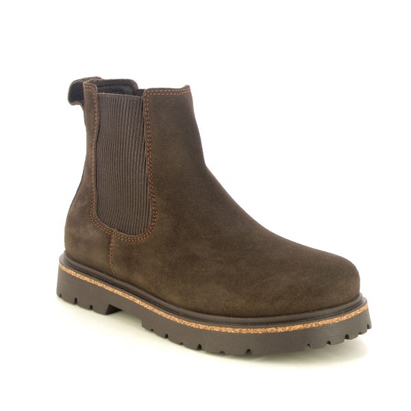 Birkenstock Highwood Brown Suede Womens Chelsea Boots 102575823 in a Plain Suede Leather in Size 41