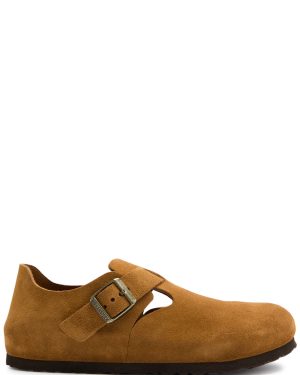 Birkenstock London Suede Clogs - Terracotta - 39 (IT39/ UK6)