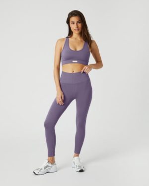 Bjrn Borg Studio Seamless Rib Tights Purple, L