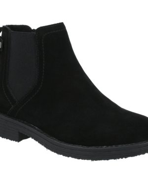 (Black, 3 (Adults')) Hush Puppies Maddy Wide Suede Women's Black Boots