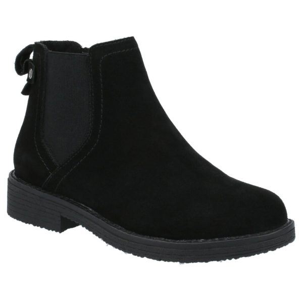(Black, 3 (Adults')) Hush Puppies Maddy Wide Suede Women's Black Boots