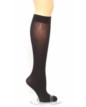 (Black, 6 Pairs) Women's Opaque Spandex Trouser Knee High Pop Tights Adults Socks lot 6 & 12Pairs