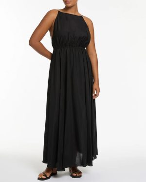 Black Backless Maxi Dress