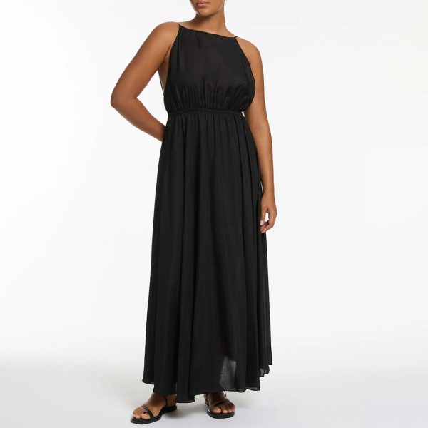 Black Backless Maxi Dress