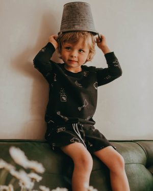 Black Black TURTLEDOVE LONDON Sew & Grow Sweatshirt (0-6 Months) - Turtledove London by Sainsbury's