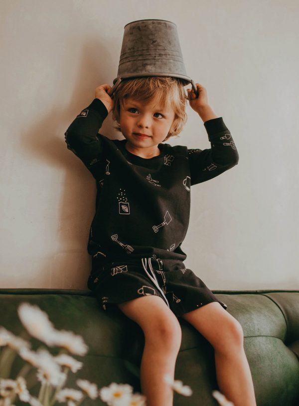 Black Black TURTLEDOVE LONDON Sew & Grow Sweatshirt (0-6 Months) - Turtledove London by Sainsbury's