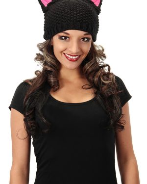 Black Cat Knit Beanie | Black Cat Accessories