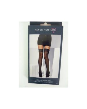 Black Fishnet Stockings With Lace Top - black fishnet lace stockings fancy dress hold ladies sexy ups tops holdups costume new