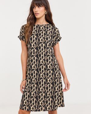 Black JD WILLIAMS Soft Touch Jersey Swing Dress