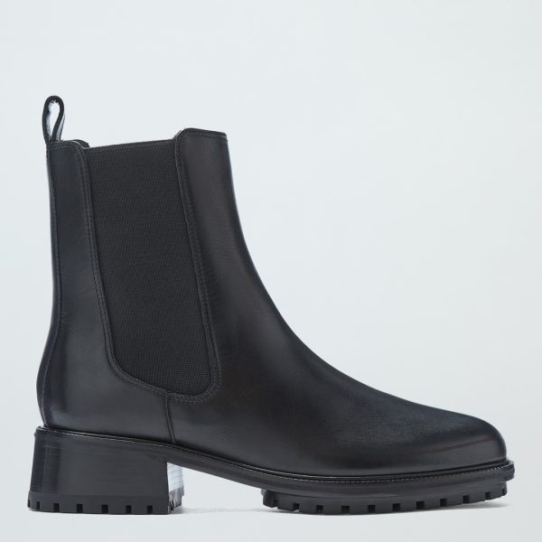 Black Leather Chelsea Boot