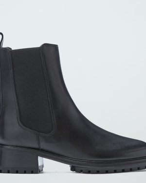 Black Leather Chelsea Boot