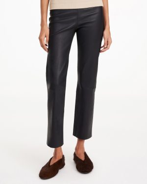 Black Leather Florentina Trousers