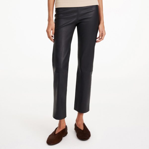 Black Leather Florentina Trousers