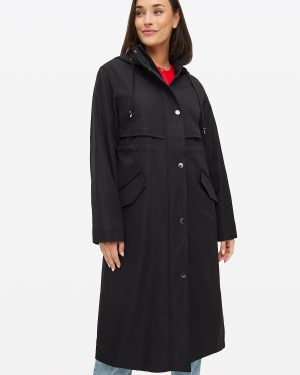 Black Longline Raincoat