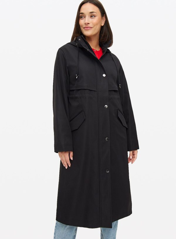 Black Longline Raincoat