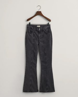 Black Low Waist Stretchy Bootcut Pants