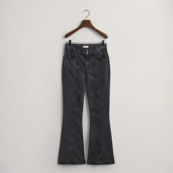 Black Low Waist Stretchy Bootcut Pants
