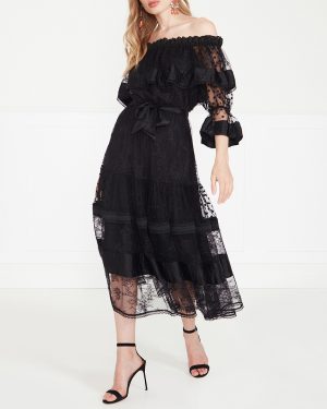 Black Marlow Off Shoulder Dress
