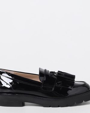 Black Mila Lift Patent Loafers