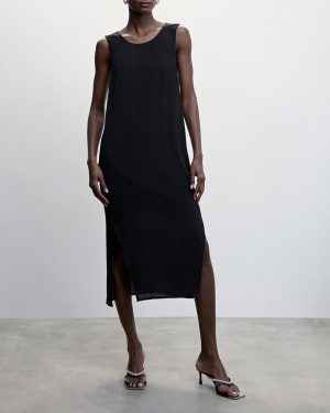 Black Scoop-back Bodycon Dress