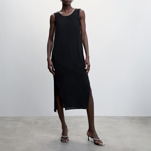 Black Scoop-back Bodycon Dress