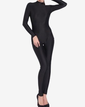 Black Sexy Bodysuit Adults Lycra Spandex Catsuit for Women