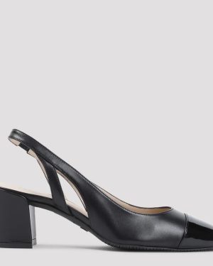 Black Sleek 50 Slingback Heeled Shoe