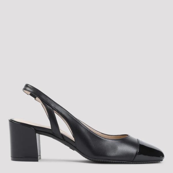 Black Sleek 50 Slingback Heeled Shoe