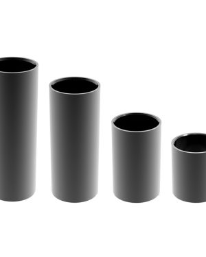 (Black) Stainless Steel Guitar Sliders Finger Sleeve 1 Set