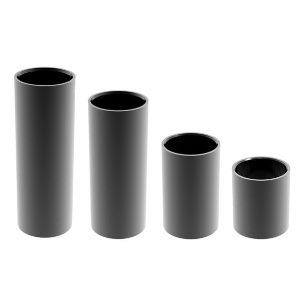 (Black) Stainless Steel Guitar Sliders Finger Sleeve 1 Set