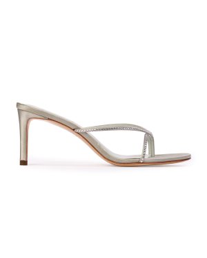 Black Suede Studio - Jade Satin Mules - Green - IT 35 - Moda Operandi