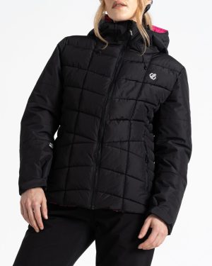 Black Thermal Waterproof Ski Jacket