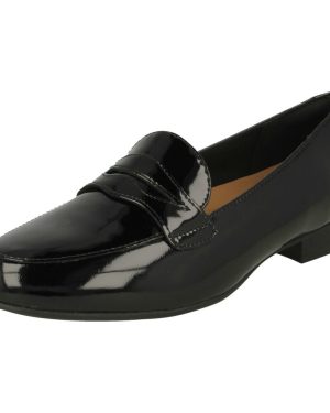 (Black, UK 3) Ladies Clarks Court Shoes Un Cosmo Step - E Fit
