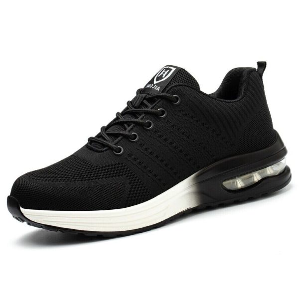 (Black, UK 6.5) Womens ESD Safety Shoes Lace up Work Boots Steel Toe Cap Trainers Hiking Ladies