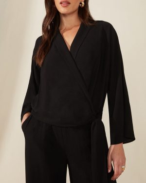 Black Wrap Top