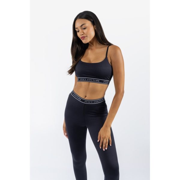(Black, XS) Juicy Couture Bowie Nylon Women's Black Sports Bra