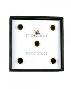 Black & Gilt Shirt Dress Studs