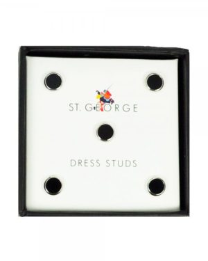 Black & Silver Shirt Dress Studs