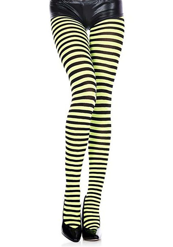 Black and Yellow Striped Women's Tights | Fancy Dress Costume Tights