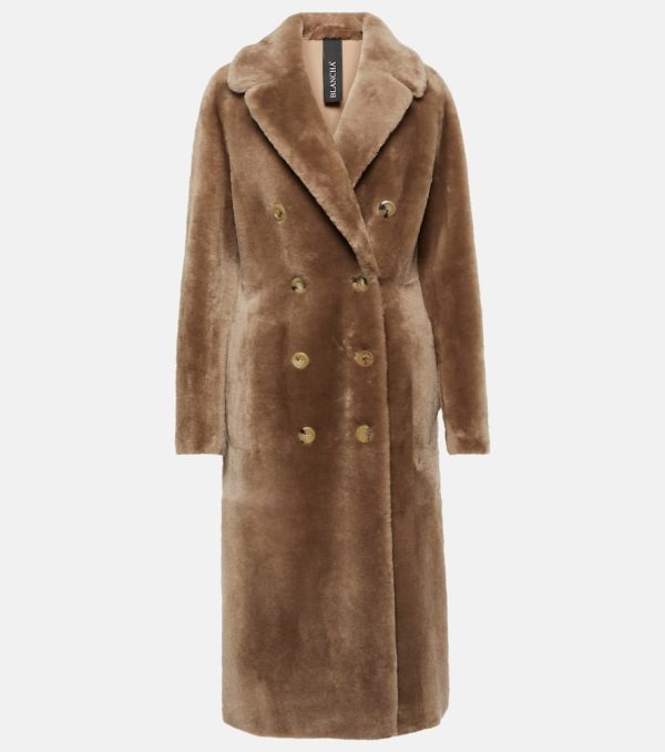 Blancha Double-breasted shearling coat