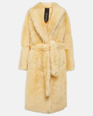 Blancha Shearling wrap coat