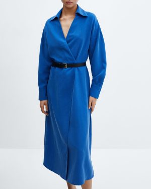 Blue Belt Shirt Dress