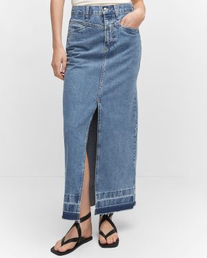 Blue Denim Long Skirt