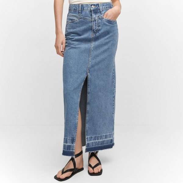 Blue Denim Long Skirt