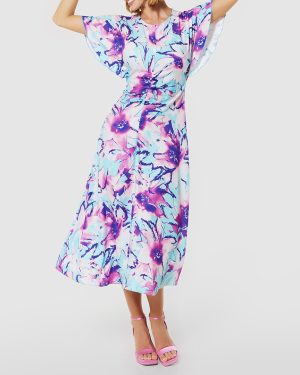 Blue Kimono A-Line Dress