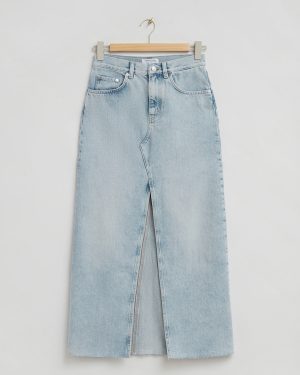 Blue Maxi Denim Skirt