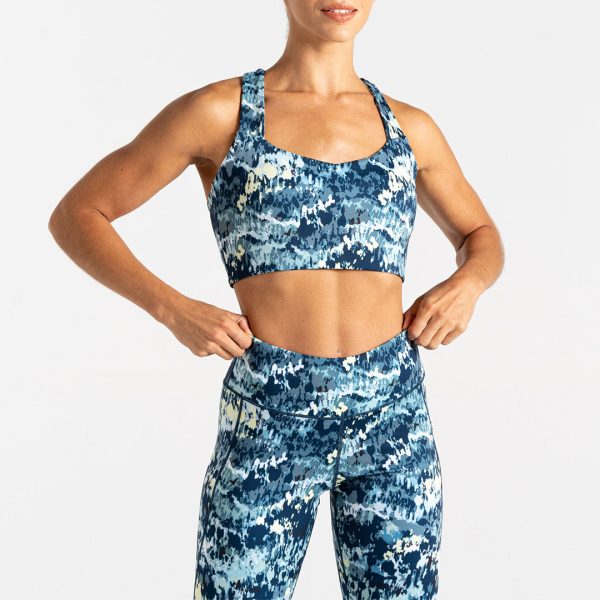 Blue PrintedSwift III Sports Bra